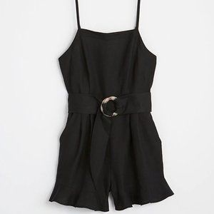 Loft Tortoiseshell Print Belt Strappy Romper NWT!